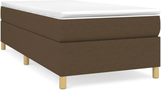 vidaXL Boxspringbett in Dunkelbraun mit Stoffbezug, B/T/H: 80 x 200 x 35 cm - Bild 1