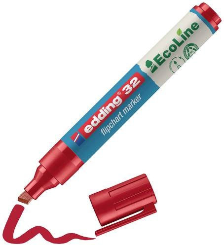 Edding Flipchartmarker 32 mit Keilspitze in Rot - Bild 1