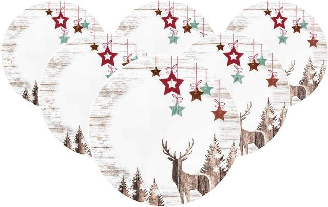 Seltmann Weiden Frühstücksteller Life Christmas aus Porzellan, 6er Set, Mehrfarbig, Durchmesser: 22,5 cm - Bild 1