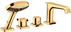 Hansgrohe Axor Citterio E Duschset mit Thermostat und Randarmatur in Goldoptik - Bild 1