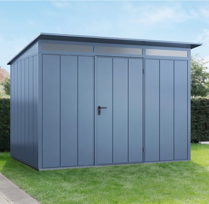 Ecostar Gerätehaus Elegant-P aus Metall in Blau mit B/H/T: 302,8 x 232,3 x 238 cm - Bild 3