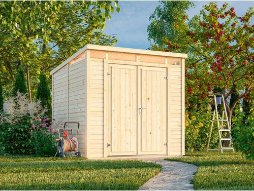 Palmako Holz-Gartenhaus Elias mit Pultdach in Braun, inkl. Boden, 4,9 m² - Bild 2