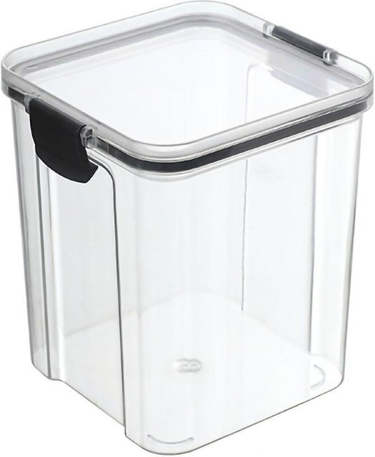 CosyHome Getreide Aufbewahrungsbox aus PET und Silikon, transparent und luftdicht versiegelt, 950ml, weiß - Bild 1