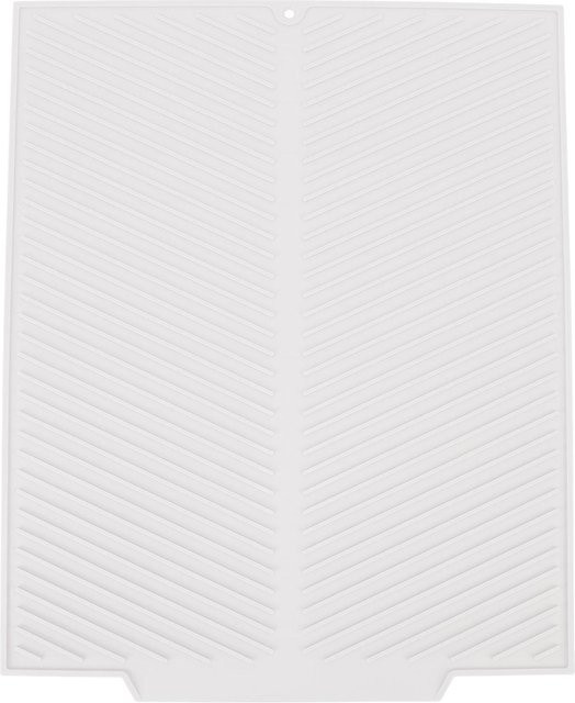 Hitzebeständige und rutschfeste Silikon Abtropfmatte von CosyHome in Weiß, B/T: 48,5 x 40,5 cm - Bild 1