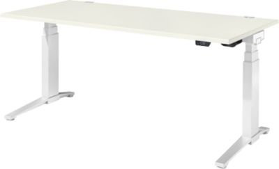 Schäfer Shop Genius Schreibtisch ERGOSTYLE S, elektrisch höhenverstellbar, Rechteck, C-Fuß, weiß, B: 180 cm, T: 80 cm, H: 63,5-130,5 cm - Bild 1