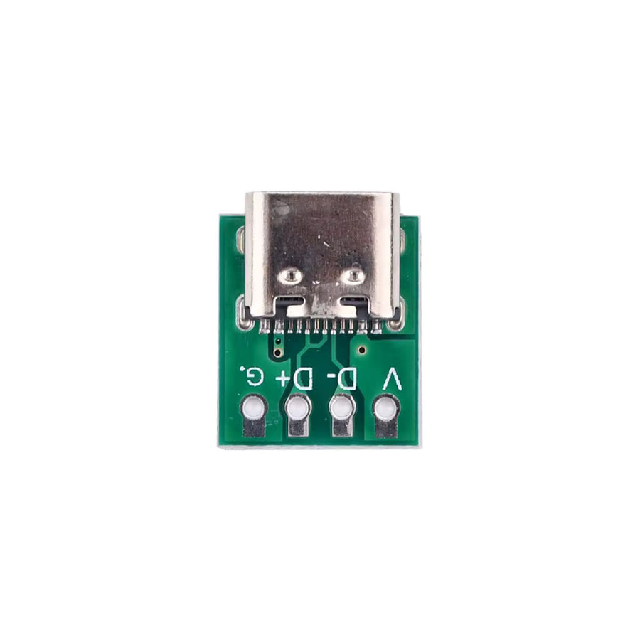 Aideepen USB-C 3.1 Typ C Stecker 16 Pin Test PCB Board Adapter Buchse für Datenübertragung, Grün - Bild 2