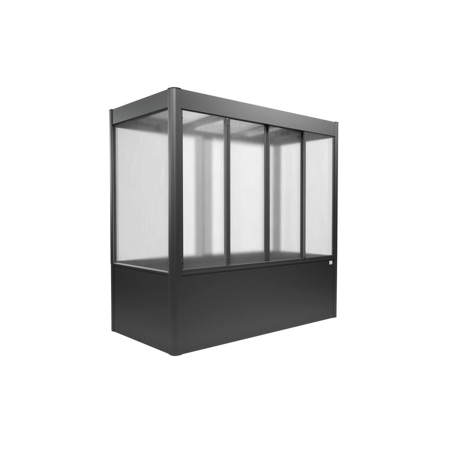 Biohort Gewächshaus Florentina Dunkelgrau-Metallic mit Polycarbonat-Verglasung und verzinktem Stahl, 2 m² - Bild 2