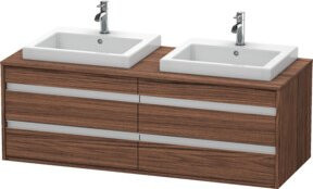 Duravit Waschtischunterschrank Ketho Wandhängend in Braun Matt mit 4 Schubladen, B/H/T: 140 x 49,6 x 55 cm - Bild 1