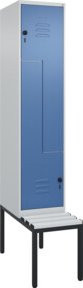 C+P Z-Spind Classic PLUS Sitzbank mit 2 Fächern und Sicherheits-Drehriegel, Kunststoff-Sitzfläche, B/T/H: 212,0 x 40,0 x 81,5 cm - Bild 1