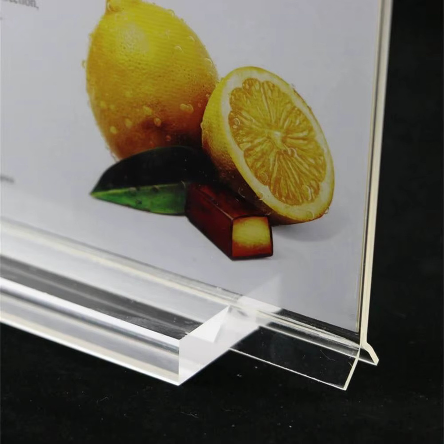 Loripos 4er-Set Acryl Labelhalter A6 in Transparent für Schreibtisch, Restaurant und Hotel - Bild 4