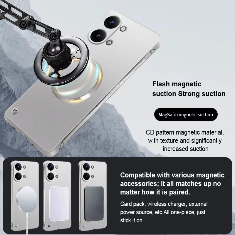 Luxus Rahmenlose Metall-Magnet-Hülle für Xiaomi POCO X8 Pro und POCO X8 Pro Max in Gold, Stoßfeste PC-Abdeckung mit Bumper-Funktion - Bild 2