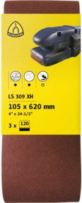 Klingspor Schleifband LS 309 XH für Handbandschleifer, Korn 100, Farbe Braun, B: 100 mm, L: 560 mm - Bild 1