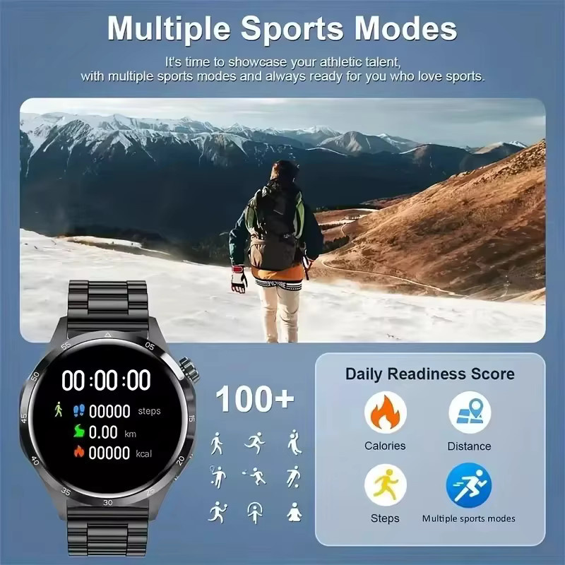 Ola Esporte Smartwatch, Edelstahl, Schwarz, GPS, Unisex - Bild 3