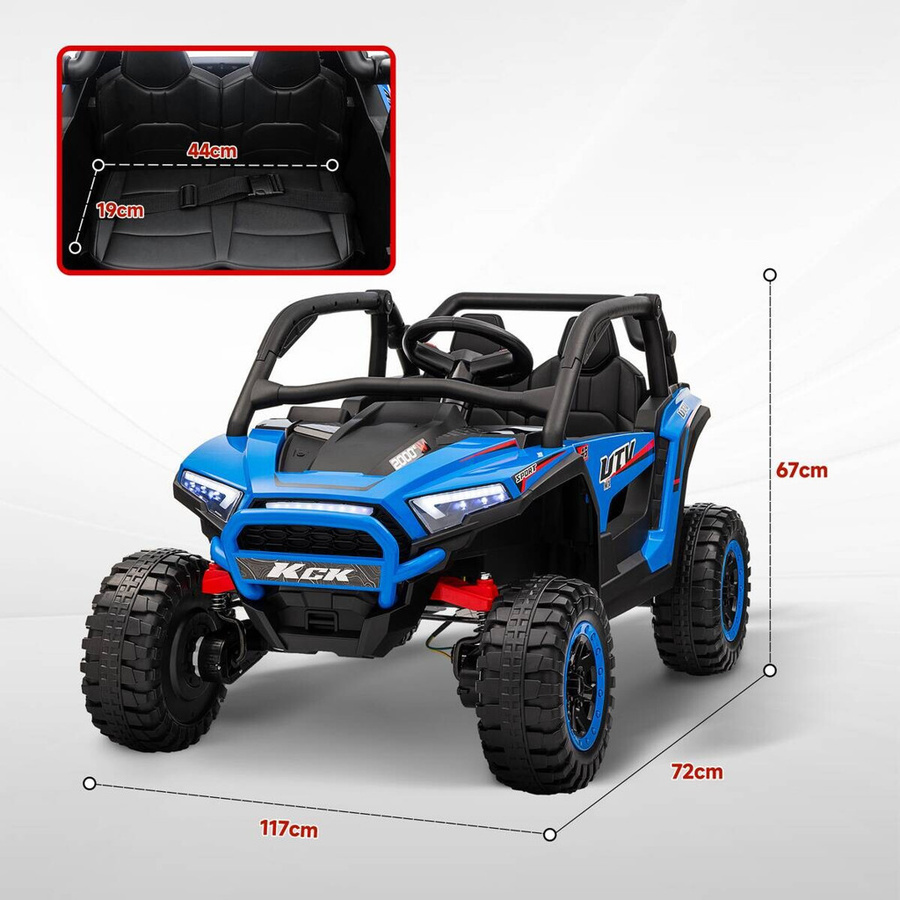 AIYAPLAY Kinder-Elektroauto Geländewagen mit Licht und Sound Blau - Bild 4