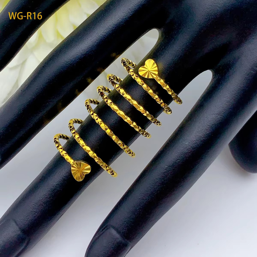 XUHUANG Spiral-Herzring, 916 Gold, Damen - Bild 2