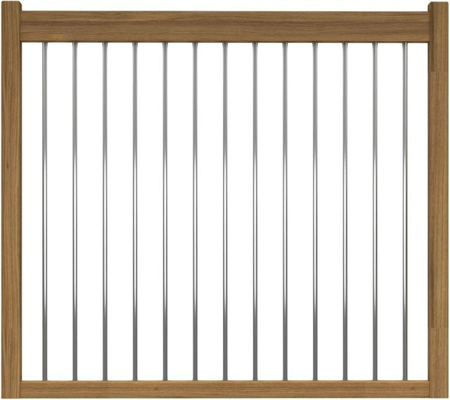 Dolle Brüstungsgeländer Lyon für Raumspartreppe in Eiche und Metallstäbe, Farbe Braun, Länge: 100 cm - Bild 1