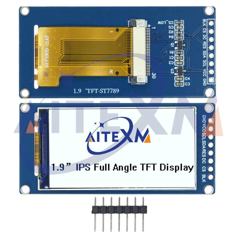 AITEXM ROBOT 1,9 Zoll ST7789 IPS TFT LCD Display Modul mit SPI Schnittstelle, Multicolor, Auflösung 170x320 für Arduino - Bild 2