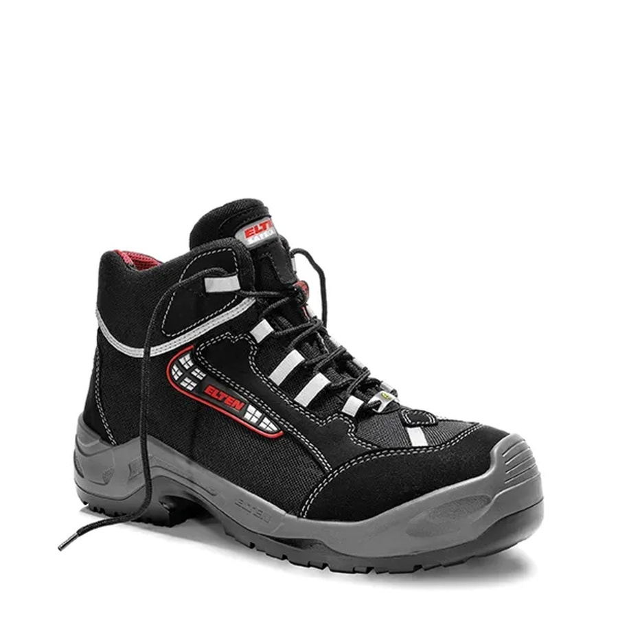 Elten Sicherheitsschnürstiefel Sander Al Esd S3 in Schwarz Grau Rot Gr. 41 - Bild 2