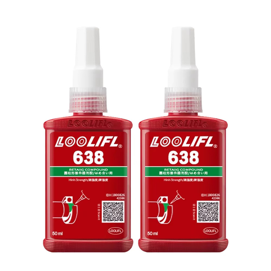 LOOLIFL 638 Zylindrischer Haltekleber, Hochfester und Hochtemperaturbeständiger Klebstoff, Grün, 50 ml - Bild 2