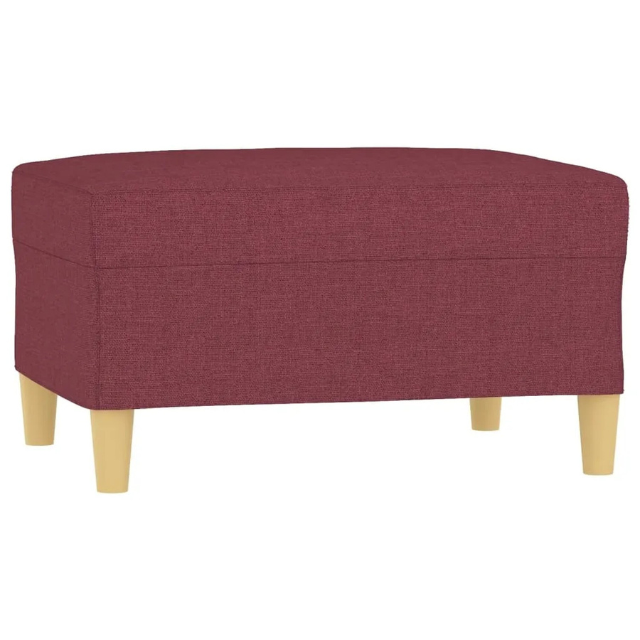 vidaXL Fußhocker Modell 3 in Weinrot aus Stoff, B/T/H: 70 x 55 x 41 cm - Bild 2
