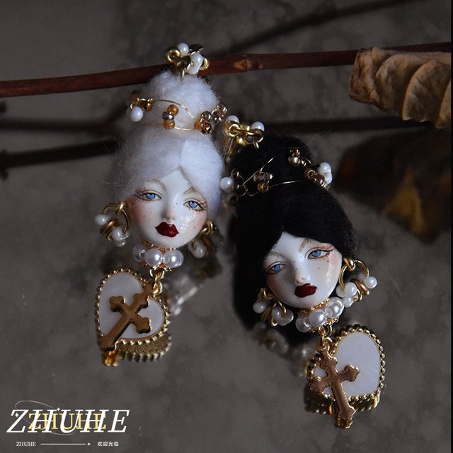 ZHUHE Ohrringe, Perle, Gold, Damen - Bild 1