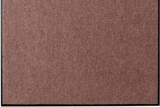 Rutschhemmende Salonloewe Fußmatte quadratisch in Beige und Braun aus Polyamid und Gummi - Bild 1