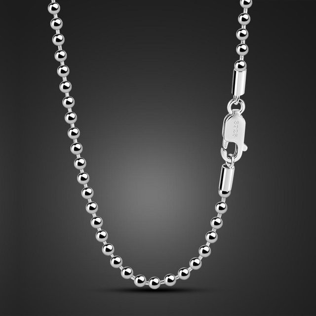 BaiJia Jewelry Halskette, 925 Silber, Perlenkette, 80 cm, Damen - Bild 1