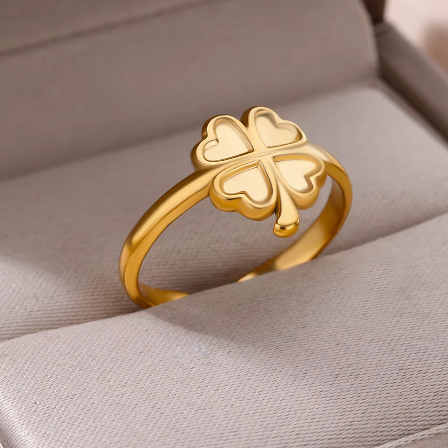 HPTOTMG Ring, vergoldeter Edelstahl, Zirkonia, Damen, Vintage - Bild 2