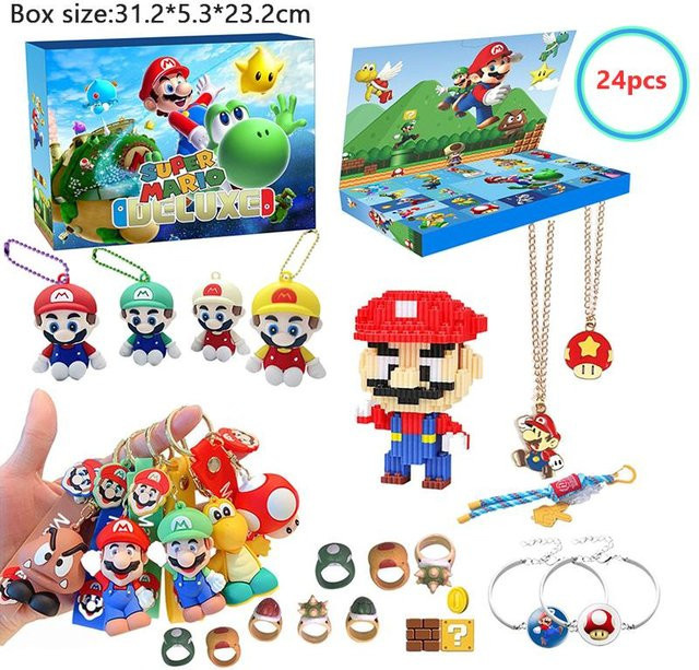 Fashnics Super Mario Adventskalender, Actionfigur, 24-teiliges Set, ab 3 Jahren - Bild 1