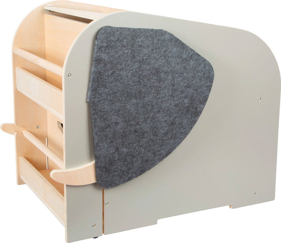 Small Foot Spielzeugbox Elefant in Multicolour mit integrierter Sitzfläche und 360°-Rollen aus Holz und Textil - Bild 2