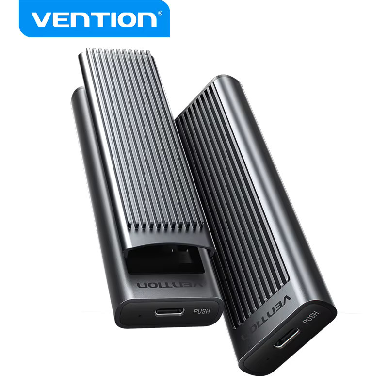 Vention Dual Protocol M.2 NVMe/SATA SSD Gehäuse mit USB 3.2 Gen2 10 Gbit/s Adapter in Grau - Bild 7