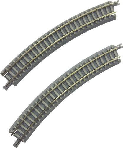 Rokuhan 7297074 Z Gleis mit Bettung, gebogenes Gleis überhöht 30 Grad, Spur Z - Bild 1