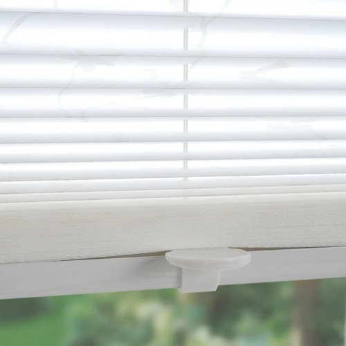 LIEDECO Klemmfix Plissee, weiß, semi-transparent, B: 130 cm, H: 40 cm - Bild 1