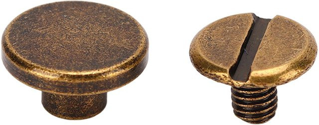 200 Set Buchbindeschrauben von OutsideWorld aus Messing in Antik-Optik, Maße: 9 x 5 mm - Bild 1