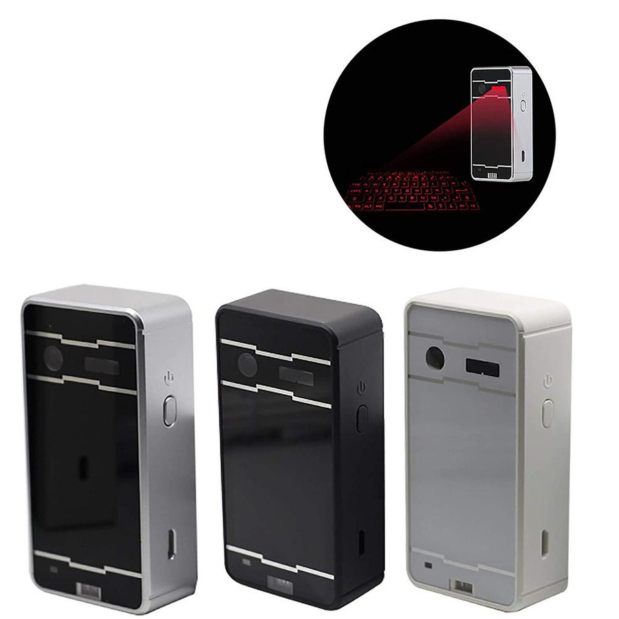 OutsideWorld Drahtlose Bluetooth Projektionstastatur für Smartphones und Tablets in Weiß - Bild 3