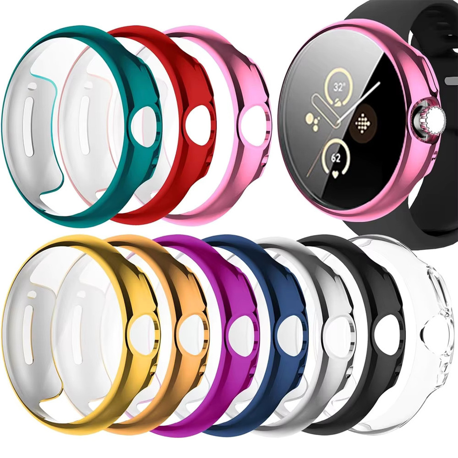 Google Pixel Watch Schutzhülle, TPU, Schwarz, transparent, Unisex - Bild 3