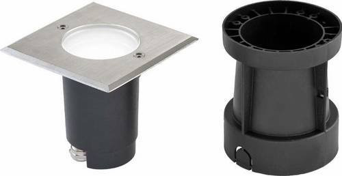 EVN 679435504 Bodeneinbauleuchte LED aus Edelstahl und Aluminium in Silber, rund, mit GU10 Fassung - Bild 1