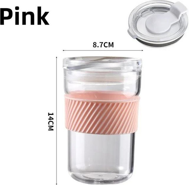 Tragbarer Kaffeebecher von Bestbags mit Deckel aus Kunststoff, 460 ml, in Blau, Pink, Grün oder Weiß - Bild 1