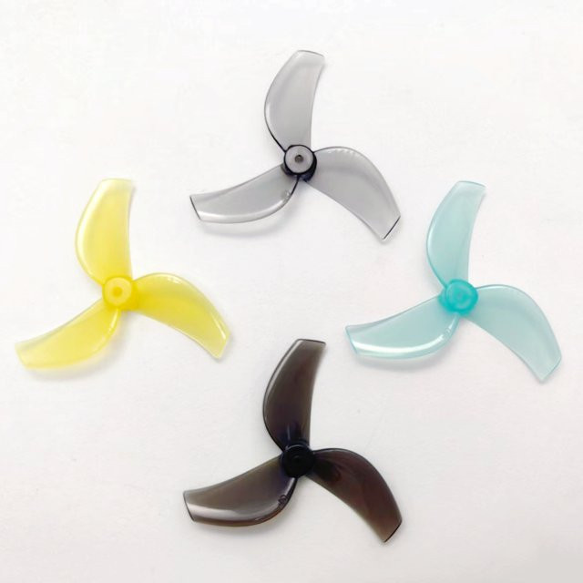 4 Paar Gemfan 1611 3-Blatt Propeller aus Polycarbonat in Blau und Multicolour für LAVA 1102 / 0802 BETAFPV Pavo Femto Drohnen, Durchmesser: 40 mm - Bild 1