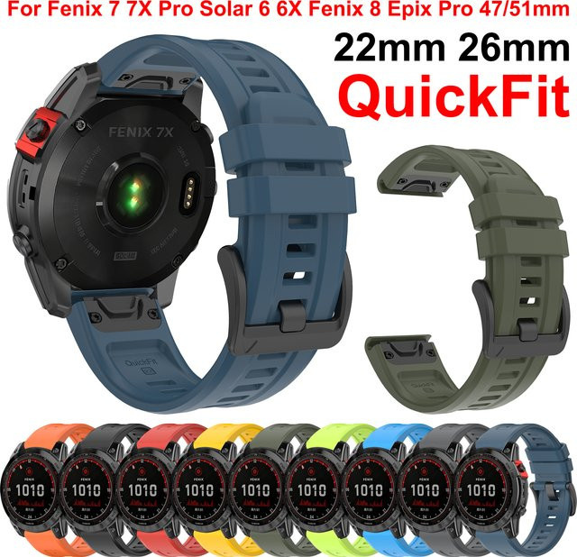 LENNIK Uhrenarmband Silikon, QuickFit, 26 mm, 22 mm - Bild 1