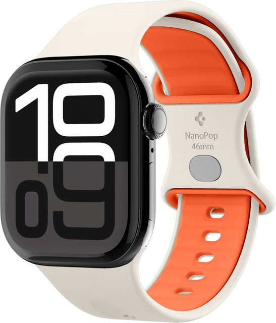 Spigen Uhrenarmband Silikon, Beige, Apple Watch 42mm / 41mm / 40mm / 38mm - Bild 1