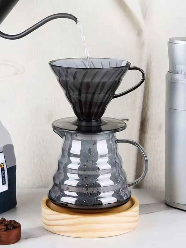 PERFFEE Kaffeefilter Trichter aus Kunststoff in Grau für Tropfkaffee in V-Form - Bild 6
