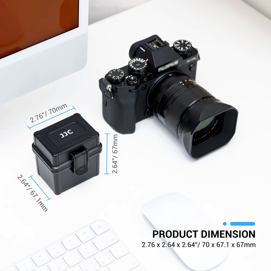 JJC Kamera-Akkugehäuse und Speicherkartenetui in Schwarz für Canon LP-E17 LP-E12 Fujifilm NP-W235 NP-W126 Nikon EN-EL25 und Sony NP-FW50 NP-FZ100 - Bild 6