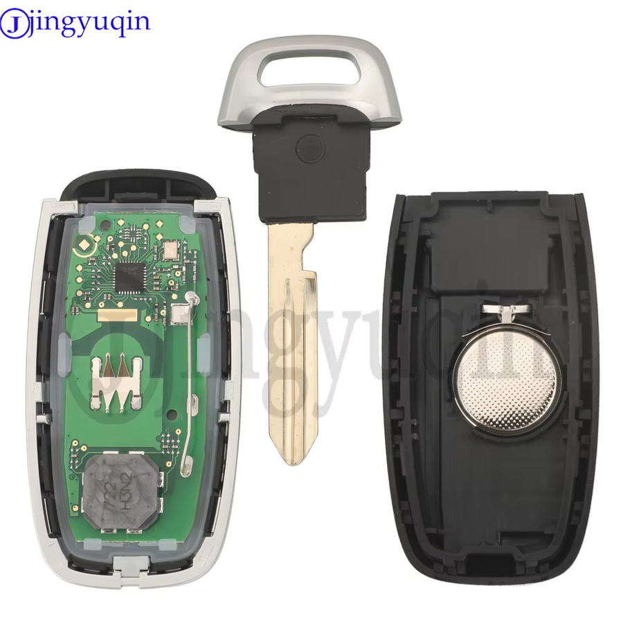 Jingyuqin Smart Remote Keyless Fob 433MHz 5 Tasten Autoschlüssel für Nissan Pathfinder Rogue Kicks in Schwarz - Bild 3
