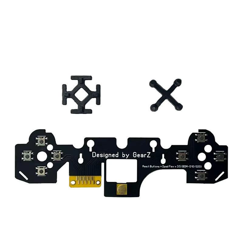 GEARZ Face Buttons Clicky Kit für PS5-Controller in Schwarz mit taktilen mechanischen Mikrobewegungs-Klick-Tasten - Bild 2