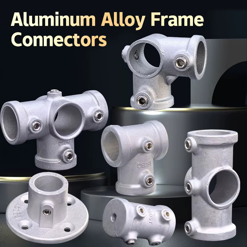 ESHYLALA 3D-Fitting-Verbindungsverschluss aus Aluminiumlegierung in Silber für Stahlrohr-Regale, flach, 20/25 mm - Bild 3