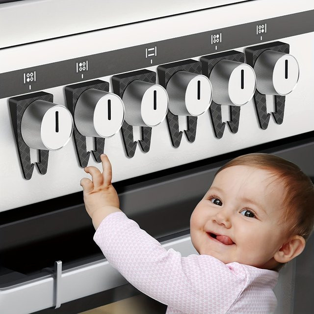 Hitzebeständige Gasherd-Knopfabdeckungen als Kindersicherung und babysichere Schlösser für deinen Herd - Bild 1