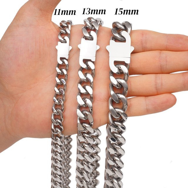 Kubanische Gliederkette Edelstahl 316L, Herren - Bild 1