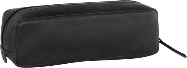 Leonhard Heyden Den Haag Leder-Stifteetui in Schwarz mit Reißverschluss, B: 20,0 cm, H: 6,0 cm - Bild 1