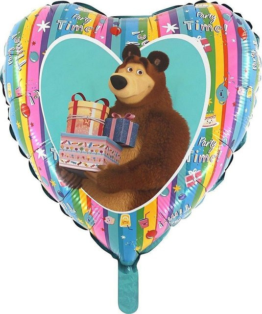 Grabo Folienballon Mascha und der Bär, Multicolor, Höhe: 46 cm - Bild 1